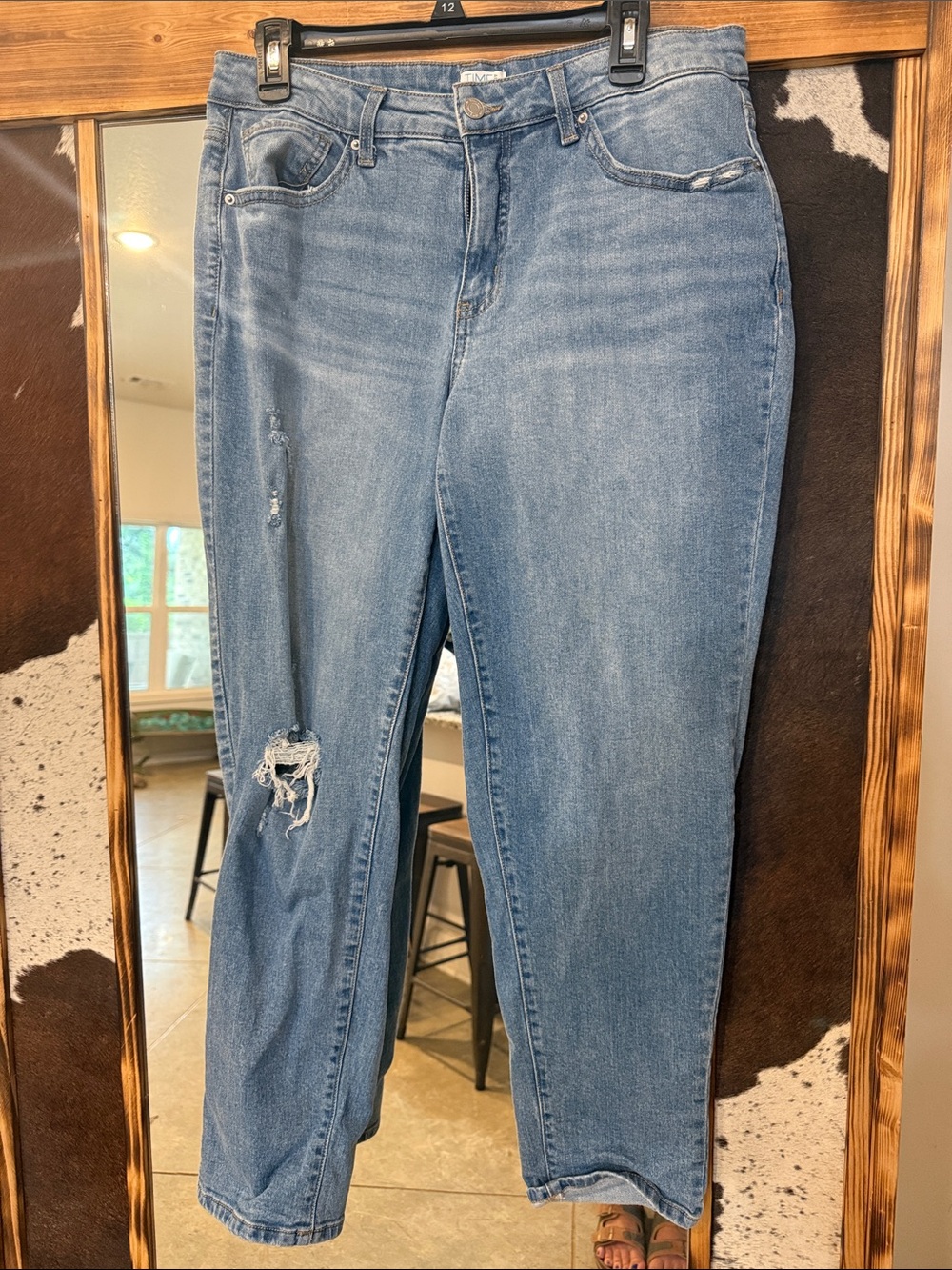 Time and Tru Light Blue Skinny Distressed Jeans